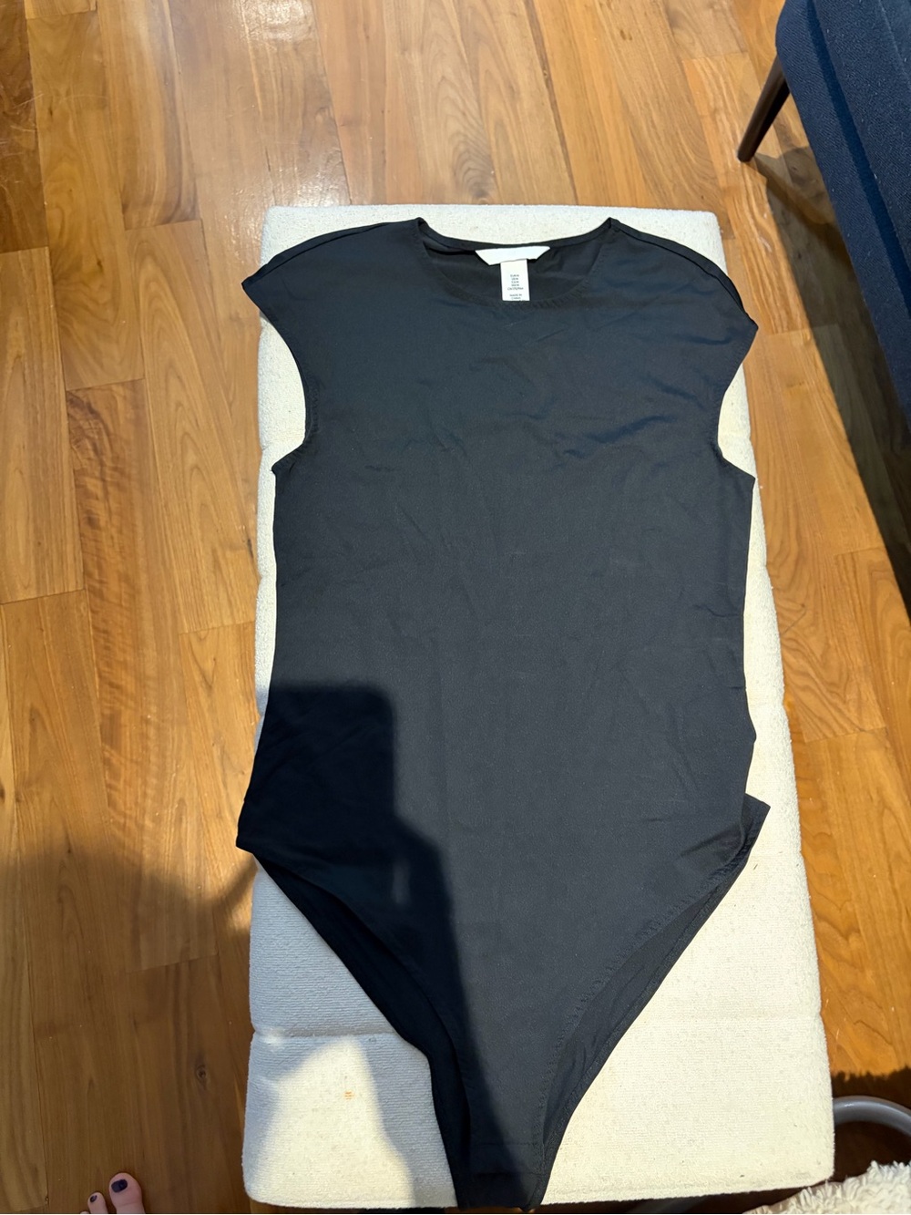 H&M Black Cap-Sleeve Bodysuit